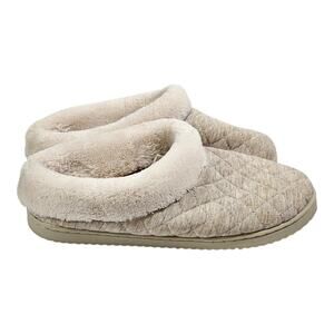 Dearfoams Cozy Comfort Quilted Jersey Slippers - Clog Shoes - Womens Large 9-10